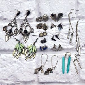 Silver Earrings Collection//Over 15 Pairs!
